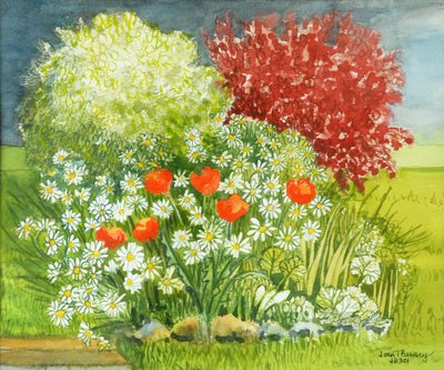 Suffolk Garten, Regen kommt, 2011 von Joan Thewsey